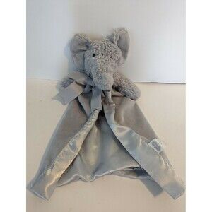🌸 3/$20 Mud Pie Mudpie Grey Elephant Security Blanket Lovey Rare HTF with Bow